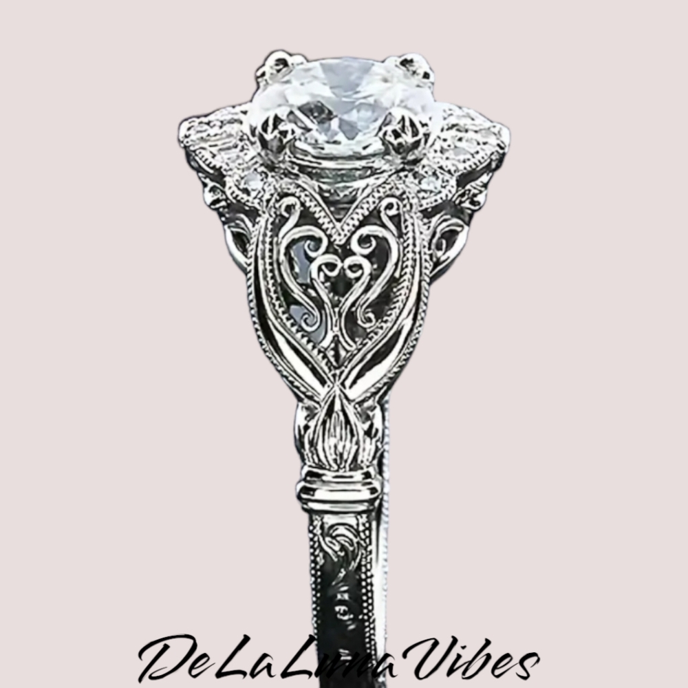 Gorgeous White Gold Plated with CZ's Size 7